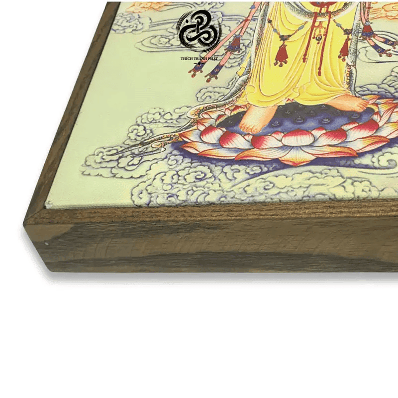 Tranh Canvas Tây Phương Tam Thánh - Gỗ Sồi - Ảnh 5