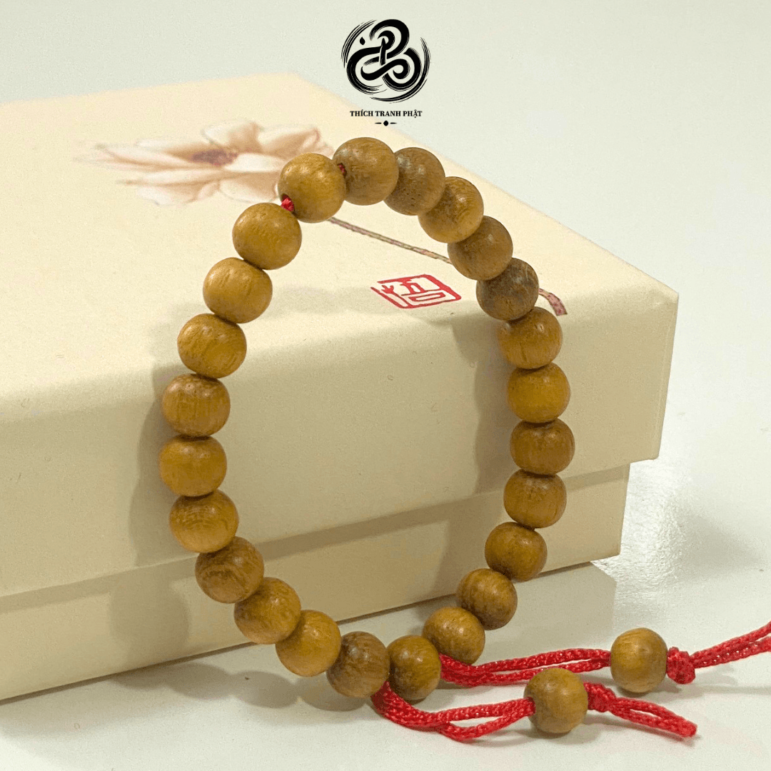 Vòng Tay Bình An Gỗ Dâu Tằm Rừng Cho Bé - Ảnh 8