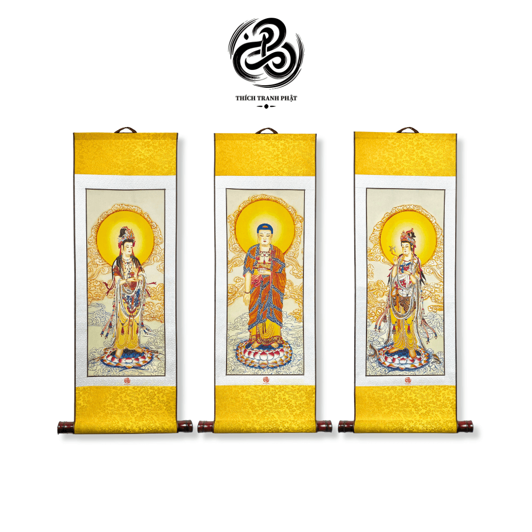 Tranh liễn Bộ Tây Phương Tam Thánh