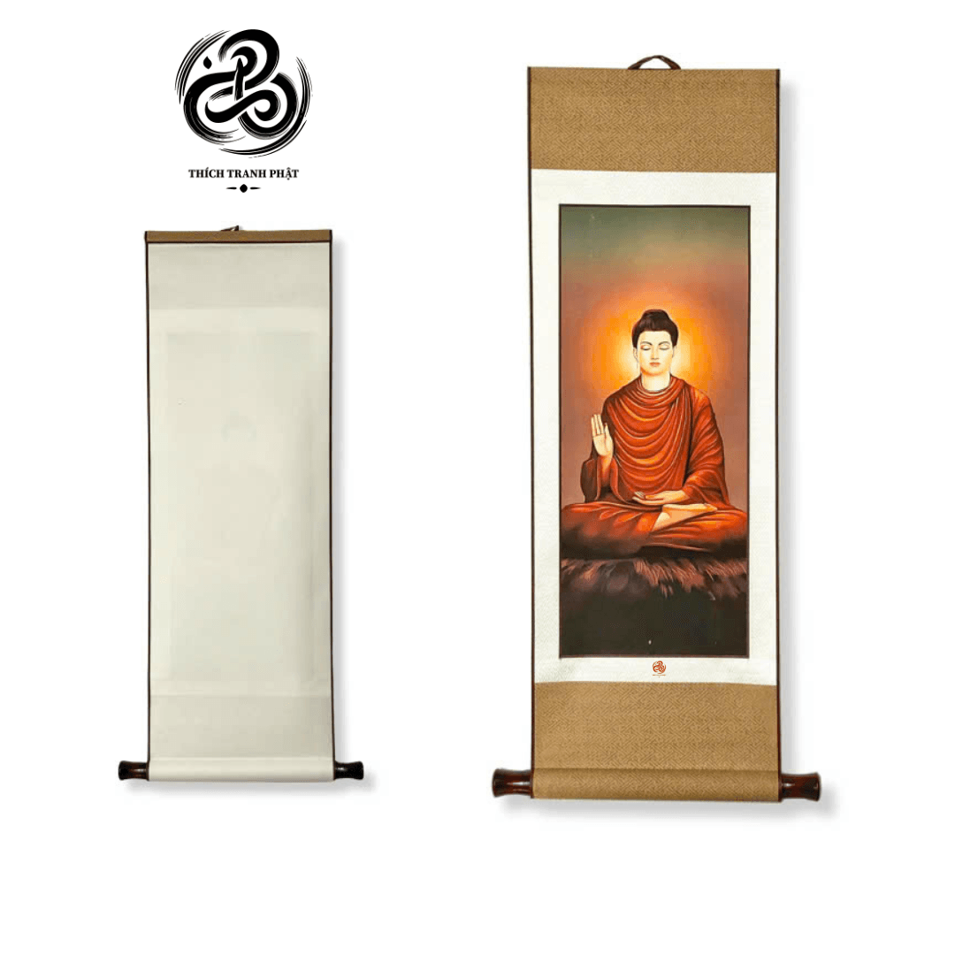 Tranh liễn Thích Ca Mâu Ni Phật (ngồi)