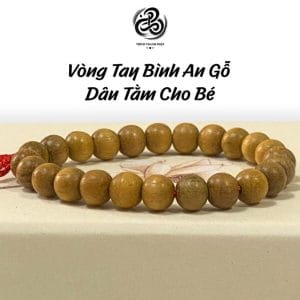 Vòng tay bình an gỗ dâu tằm rừng cho bé
