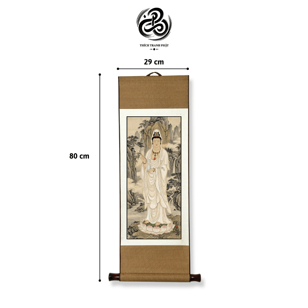 Bộ Ta Bà Tam Thánh - Giấy lụa - 29x80cm - Ảnh 2