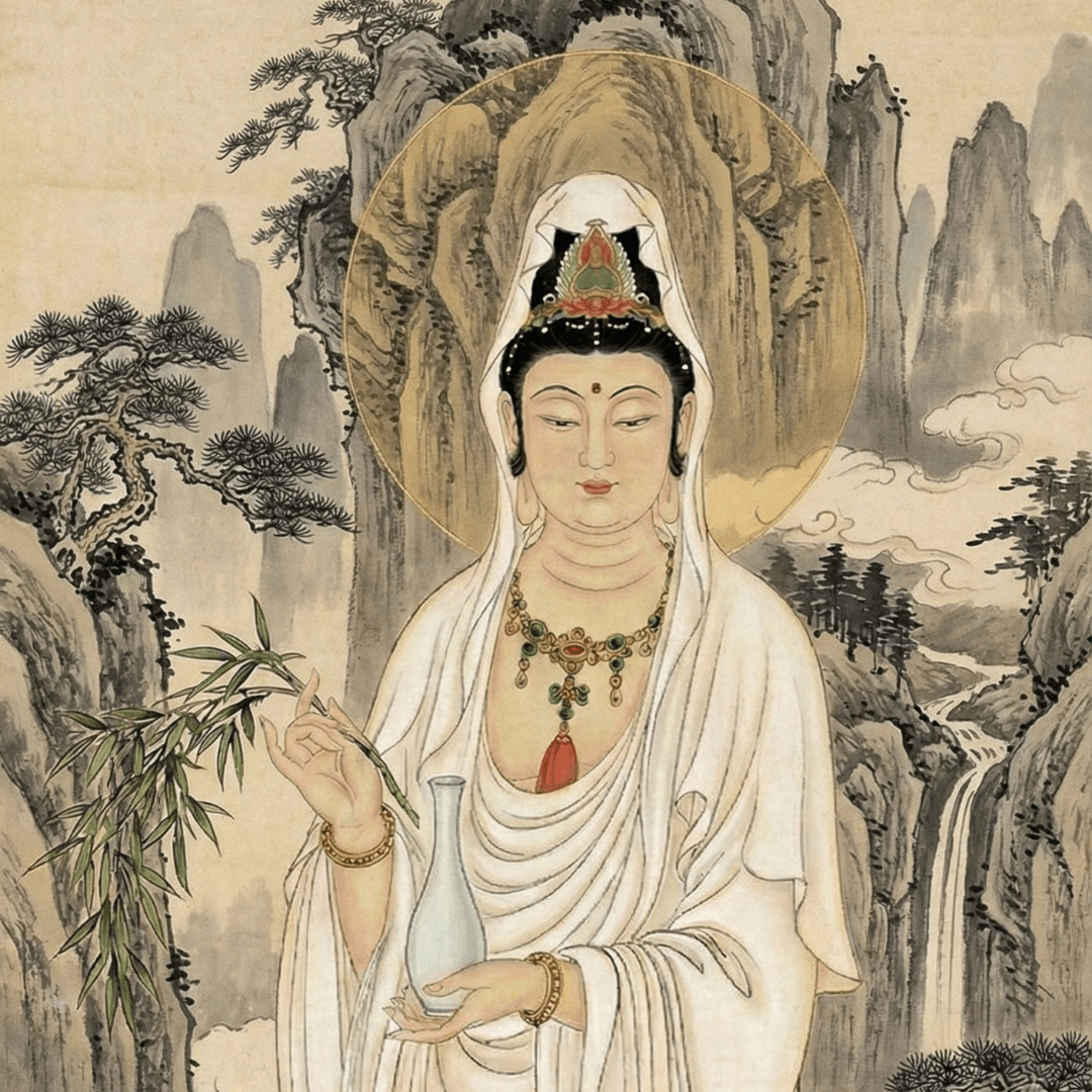 Bộ Ta Bà Tam Thánh - Giấy lụa - 29x80cm - Ảnh 8